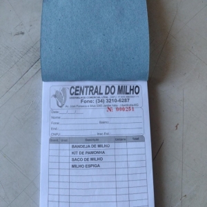 bloco de pedido