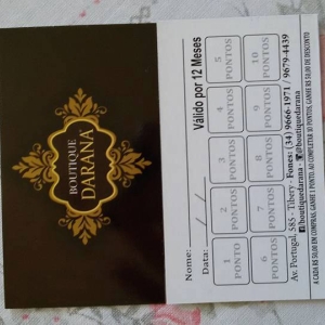 Cartão de Visitas Fidelidade